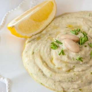 White Bean Dip with Sea Salt Pita Chips