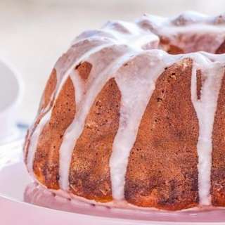 Rhubarb Bundt Cake with Rhubarb Icing