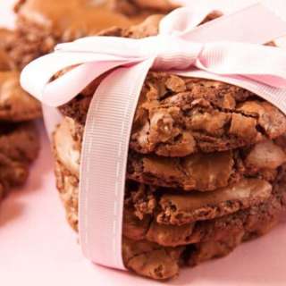 Chewy Double-Chocolate Bourbon and Macadamia Nut Cookies