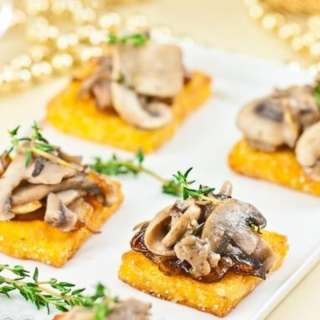Mushroom & Caramelised Onion Polenta Bites