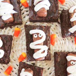 Halloween Mummy Brownies