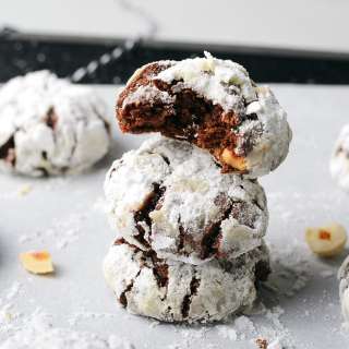 Chocolate Hazelnut Crinkle Cookies