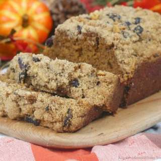 Pumpkin Cranberry Walnut Bread with Streusel Topping
