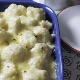 Cauliflower au Gratin with Pepper Jack Cheese