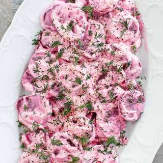Roasted Beets with Sour Cream