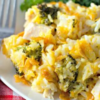 Cheesy Chicken Broccoli and Rice Casserole