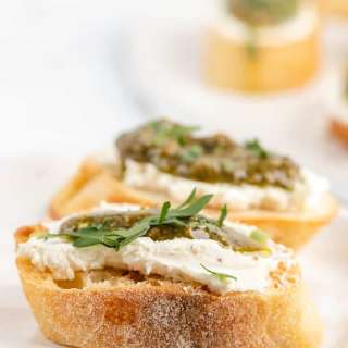 Goat Cheese Crostini Canapes