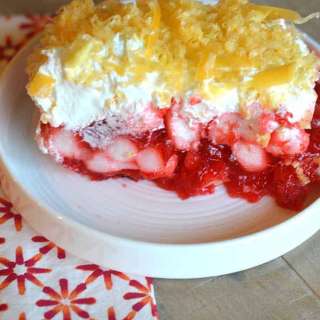 Cherry Jello Salad with Cheddar Cheese