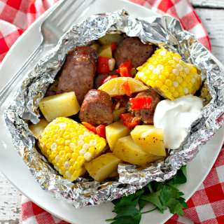 Garlic Kielbasa Grilled Foil Packets