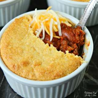 Chili Pot Pie with Cornbread Crust