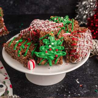Chocolate Peppermint Rice Krispie Treats