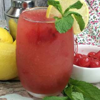 Frozen Boozy Cherry Lemonade Cocktail