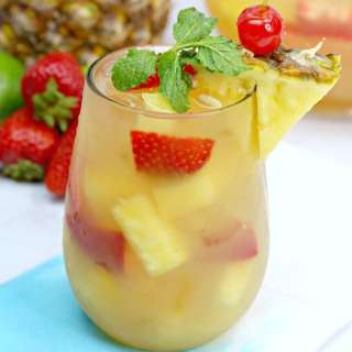 Pineapple strawberry cocktail