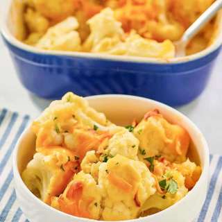 Baked Cauliflower with Cheese Sauce
