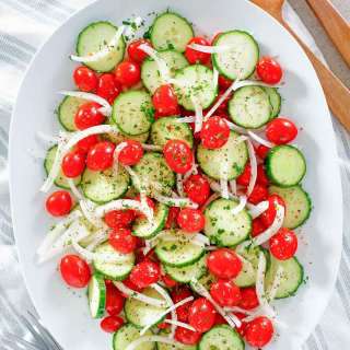 Cracker Barrel Cucumber Tomato and Onion Salad