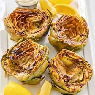 Grilled Artichokes with Garlic Aioli