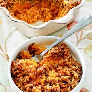 Sweet Potato Casserole with Pecan Topping