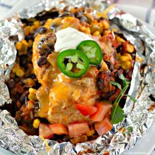 Grilled Santa Fe Chicken Foil Packets