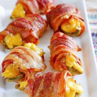 Air Fryer Bacon Wrapped Jalapeno Poppers