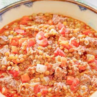 Carrabba's Sausage and Lentil Soup