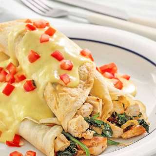 IHOP Chicken Florentine Crepes