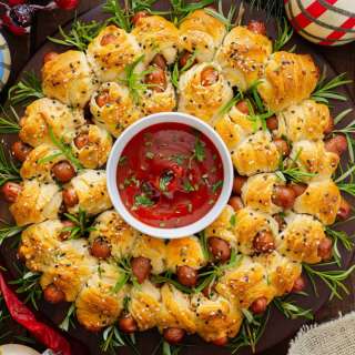 Pigs in a Blanket Wreath