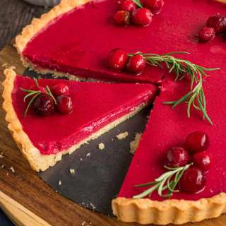 Cranberry Curd Tart