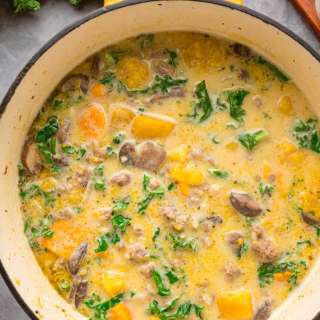 Autumn Butternut Squash and Sweet Potato Soup
