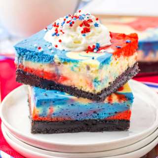 Red White and Blue Cheesecake Bars