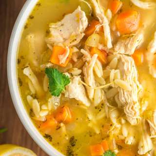 Lemon Chicken Orzo Soup