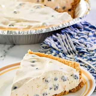 No-Bake Blueberry Cream Pie with Condensed Milk