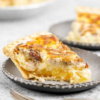 Tropical Pineapple Cheesecake Pie with Pecan Topping