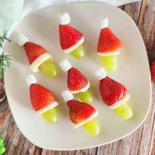 Grinch Fruit Kabobs