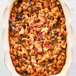 Homemade Cracker Barrel Bacon Baked Beans