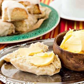 Starbucks Copycat Petite Vanilla Scones with Double Vanilla Glaze