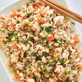 Authentic Thai Chicken Fried Rice with Vegetables