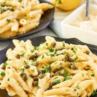Sweet Tomatoes Copycat Greek Pasta with Lemon Alfredo Sauce