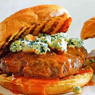 Copycat Smashburger Buffalo & Blue Cheese Burger