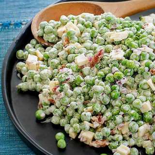 Classic Homemade Pea Salad with Bacon