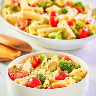 Broccoli Pasta Salad with Tangy Mustard Vinaigrette