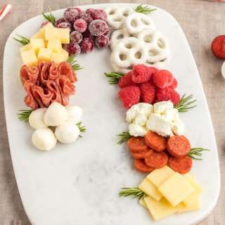 Candy Cane Charcuterie Board