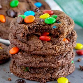 Chocolate M&M Cookies