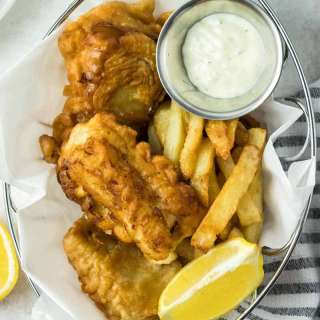 Classic Beer Battered Fish and Chips (Crispy Restaurant-Style)