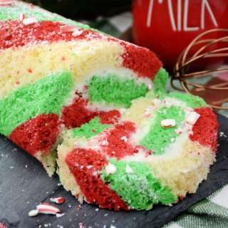 Candy Cane Cake Roll