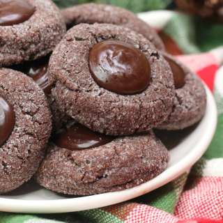 Chocolate Thumbprint Cookies