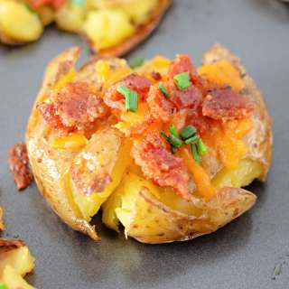 Bacon Cheddar Smashed Potatoes