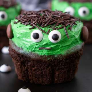 Chocolate Frankenstein Cupcakes