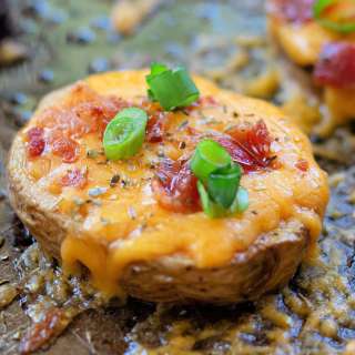 Loaded Sliced Baked Potatoes