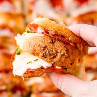 Hawaiian Roll Pizza Sliders