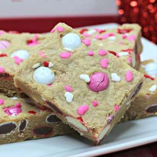 Valentine Peanut Butter Cookie Bars